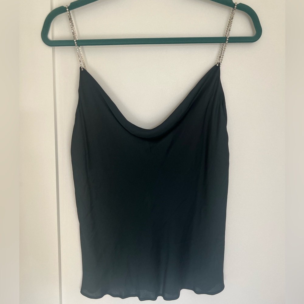 Zara Satin Silky Green Top